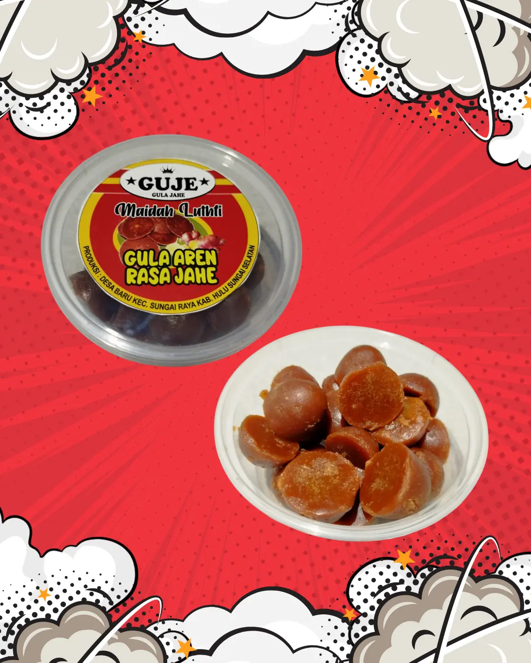 Gula Aren Rasa Jahe Kemasan 125gr